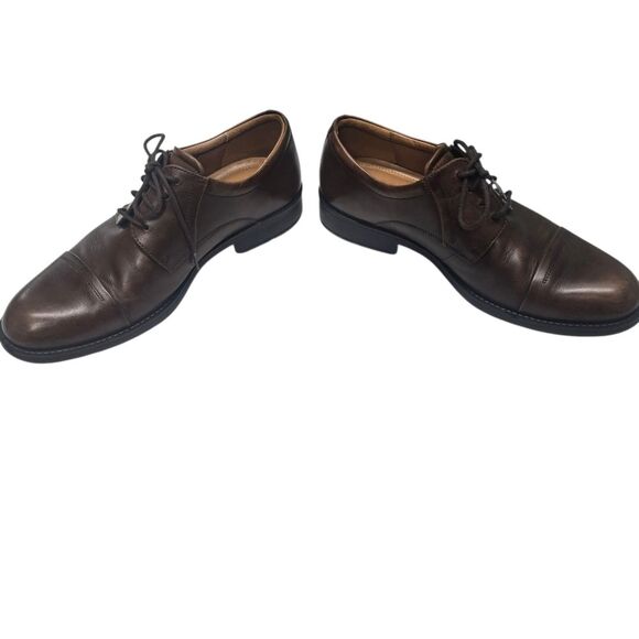 Mens Ecco Lace Up  Dress Shoes Brown SZ 42 EXTRA WIDTH main image 10